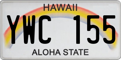 HI license plate YWC155
