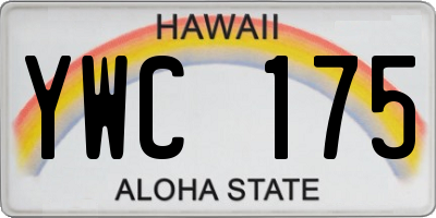 HI license plate YWC175