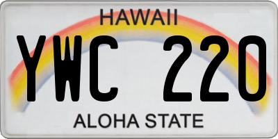HI license plate YWC220