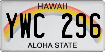 HI license plate YWC296