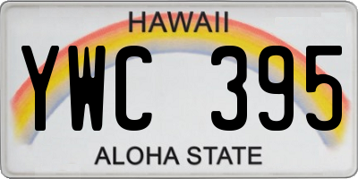 HI license plate YWC395