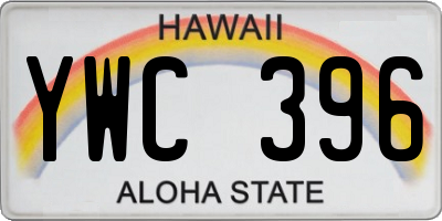 HI license plate YWC396