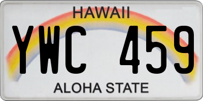 HI license plate YWC459