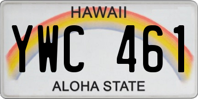 HI license plate YWC461