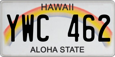 HI license plate YWC462