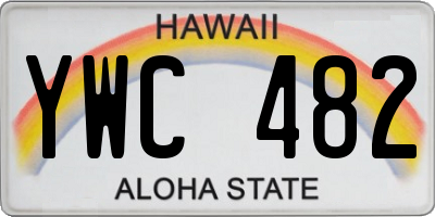 HI license plate YWC482