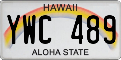HI license plate YWC489