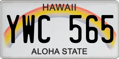 HI license plate YWC565