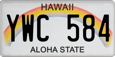HI license plate YWC584
