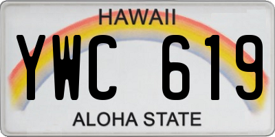 HI license plate YWC619