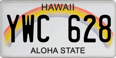 HI license plate YWC628