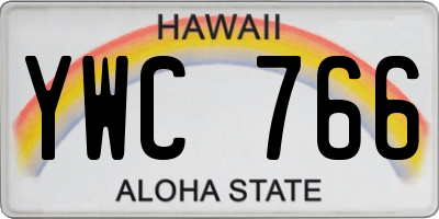 HI license plate YWC766