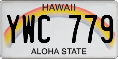 HI license plate YWC779