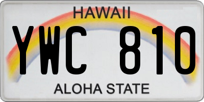 HI license plate YWC810