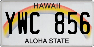 HI license plate YWC856