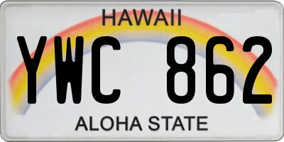 HI license plate YWC862