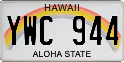 HI license plate YWC944