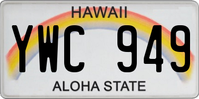 HI license plate YWC949