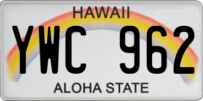 HI license plate YWC962