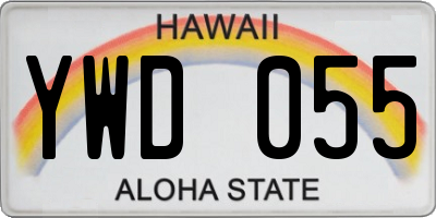 HI license plate YWD055