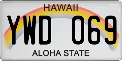 HI license plate YWD069
