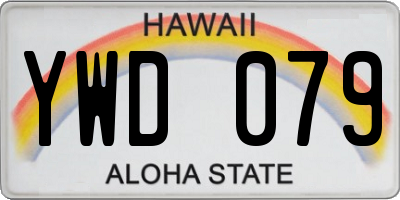 HI license plate YWD079