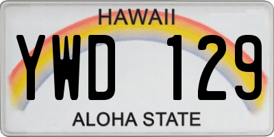 HI license plate YWD129