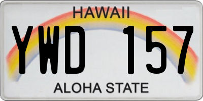 HI license plate YWD157