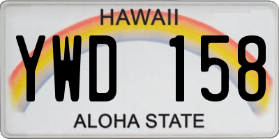 HI license plate YWD158
