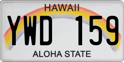 HI license plate YWD159