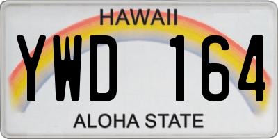 HI license plate YWD164