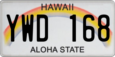 HI license plate YWD168