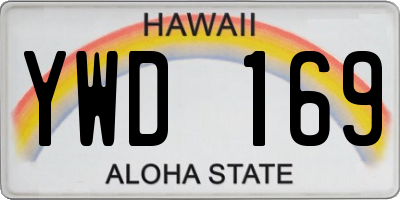 HI license plate YWD169