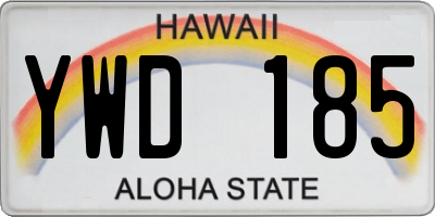 HI license plate YWD185