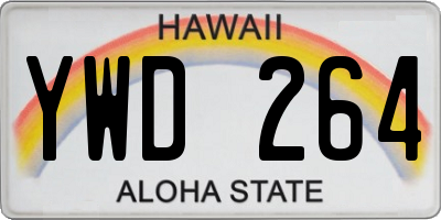 HI license plate YWD264