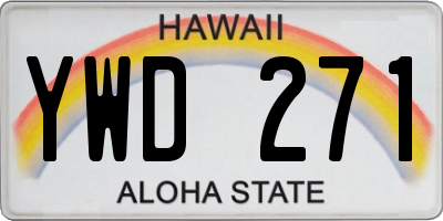 HI license plate YWD271