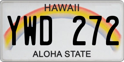 HI license plate YWD272