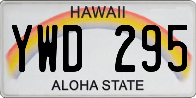 HI license plate YWD295