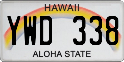 HI license plate YWD338