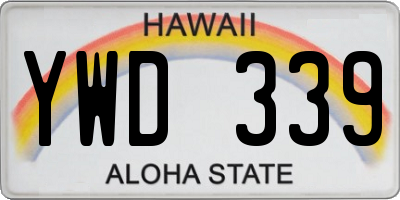 HI license plate YWD339