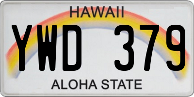 HI license plate YWD379