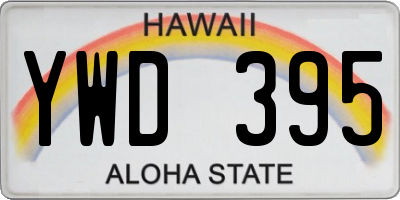 HI license plate YWD395