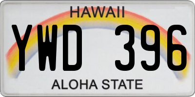 HI license plate YWD396