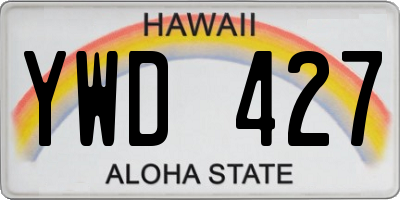 HI license plate YWD427