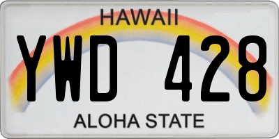 HI license plate YWD428