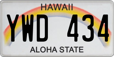 HI license plate YWD434