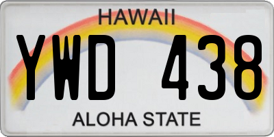 HI license plate YWD438