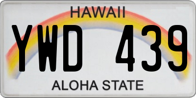 HI license plate YWD439
