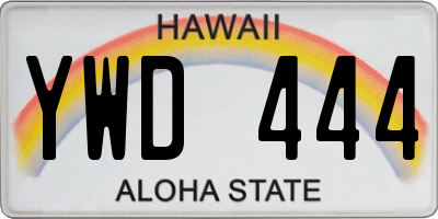 HI license plate YWD444