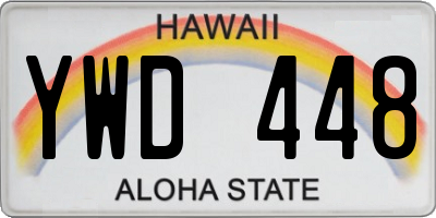 HI license plate YWD448
